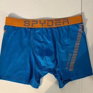 Spyder Men's Vibrant Blue Boxer Briefs with Orange Accents